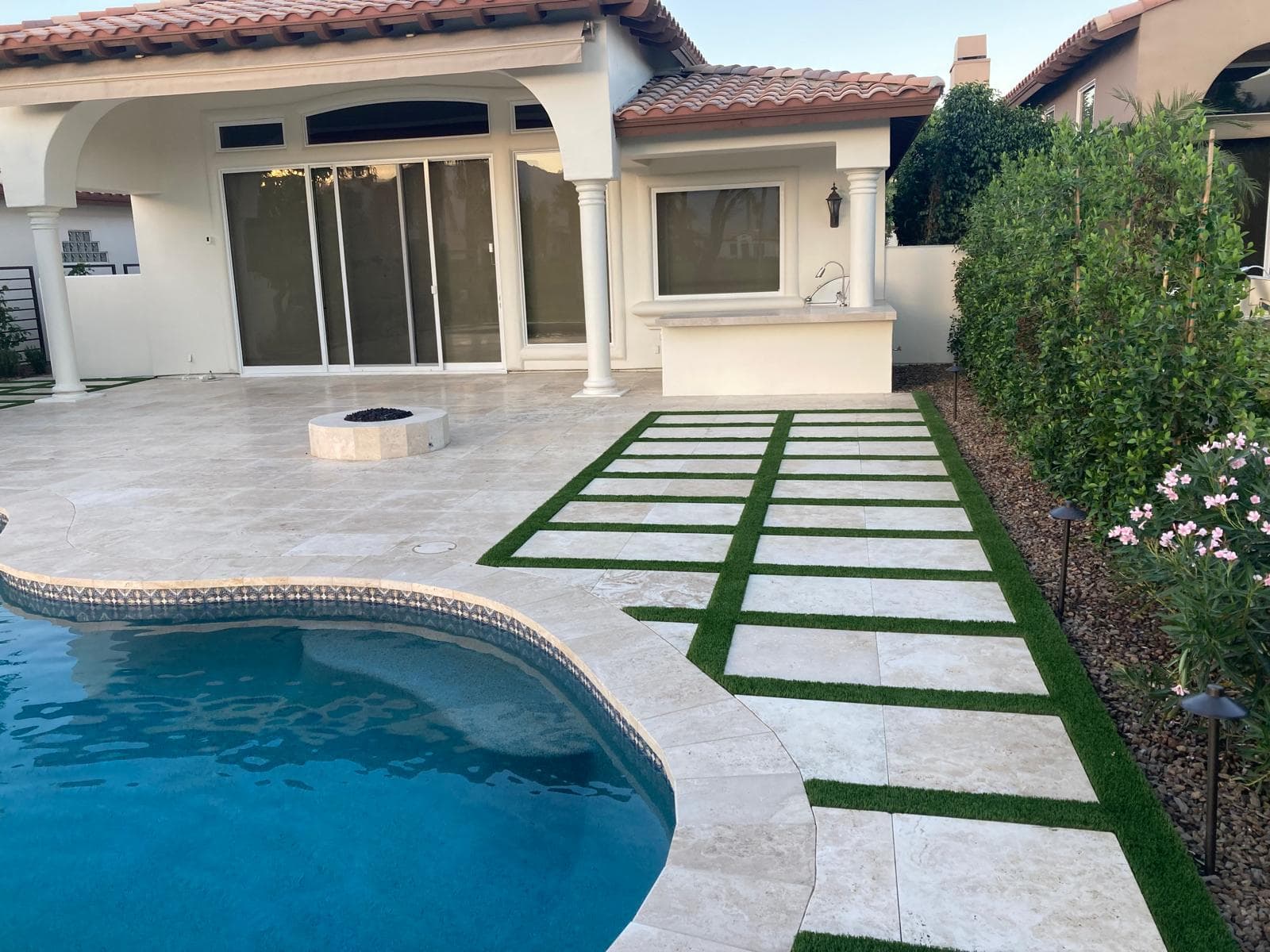 Ivory Travertine installed